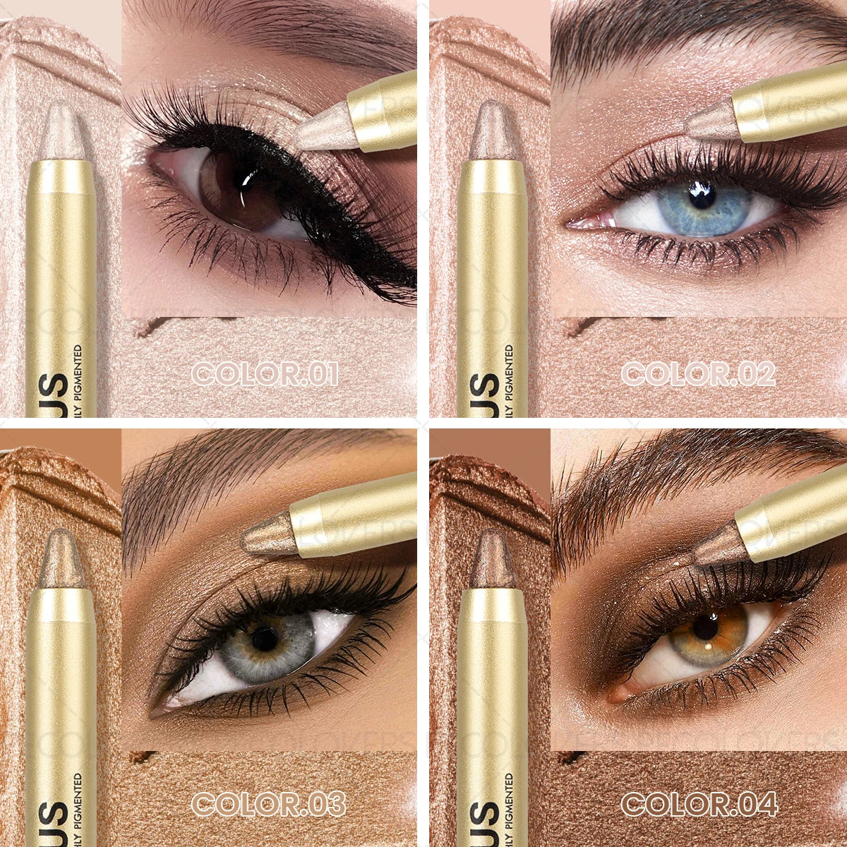 Dual-Ended Eyeshadow Stick – Matte & Shimmer Finish