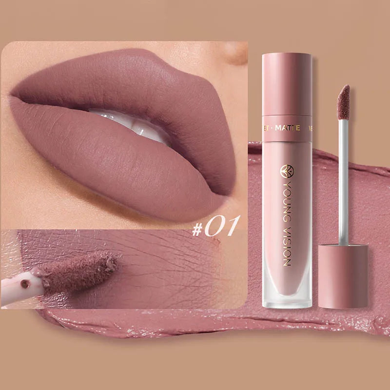 Velvet Matte Lip Color – Waterproof Long-Lasting Finish