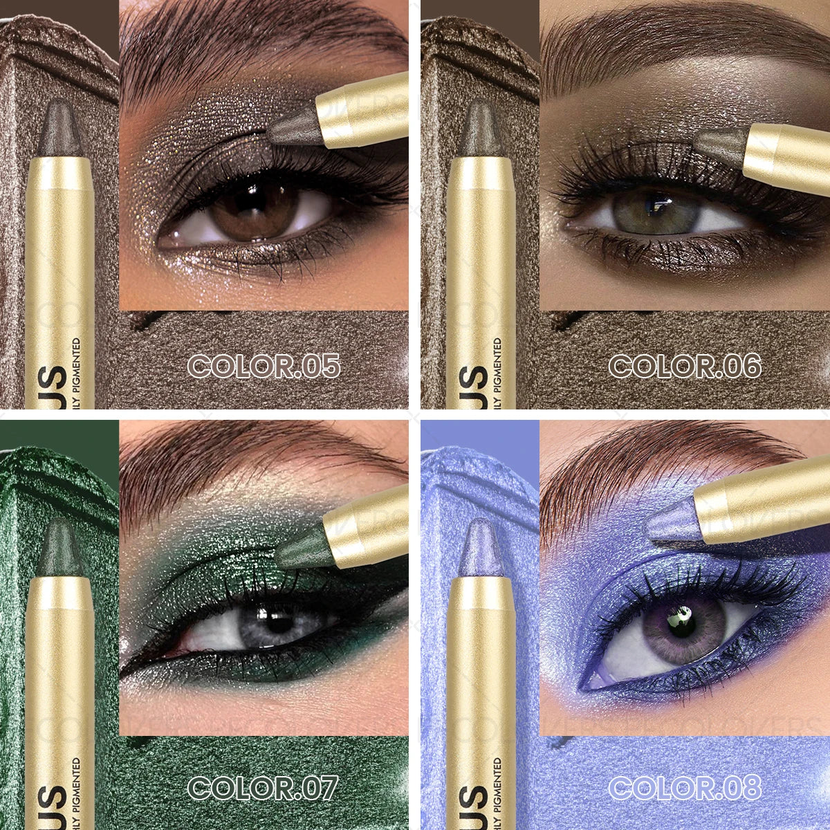 Dual-Ended Eyeshadow Stick – Matte & Shimmer Finish