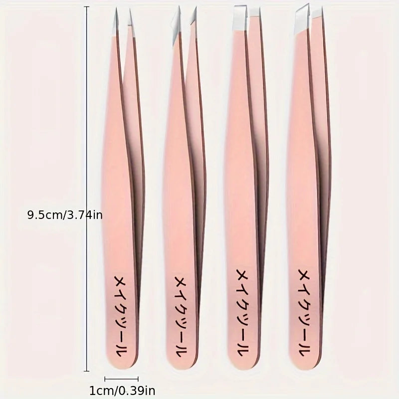 Precision Eyebrow Tweezer Set – Stainless Steel