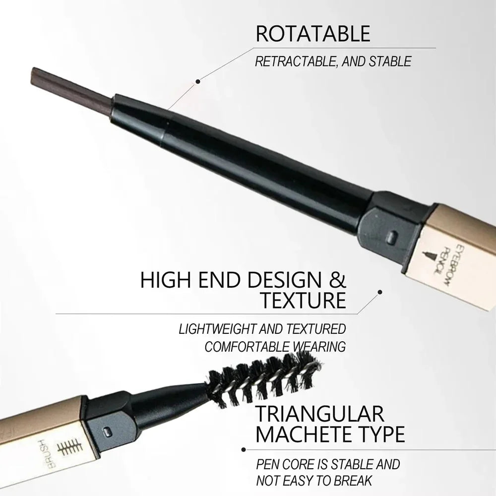 Ultra-Fine Triangle Brow Pencil with Brush – 5 Shades