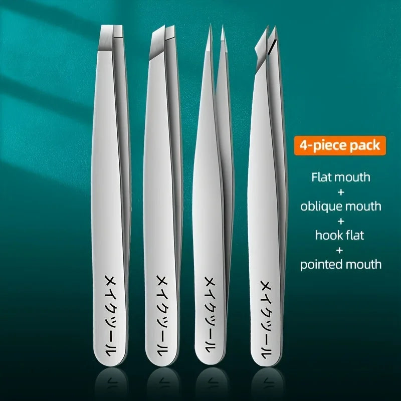 Precision Eyebrow Tweezer Set – Stainless Steel