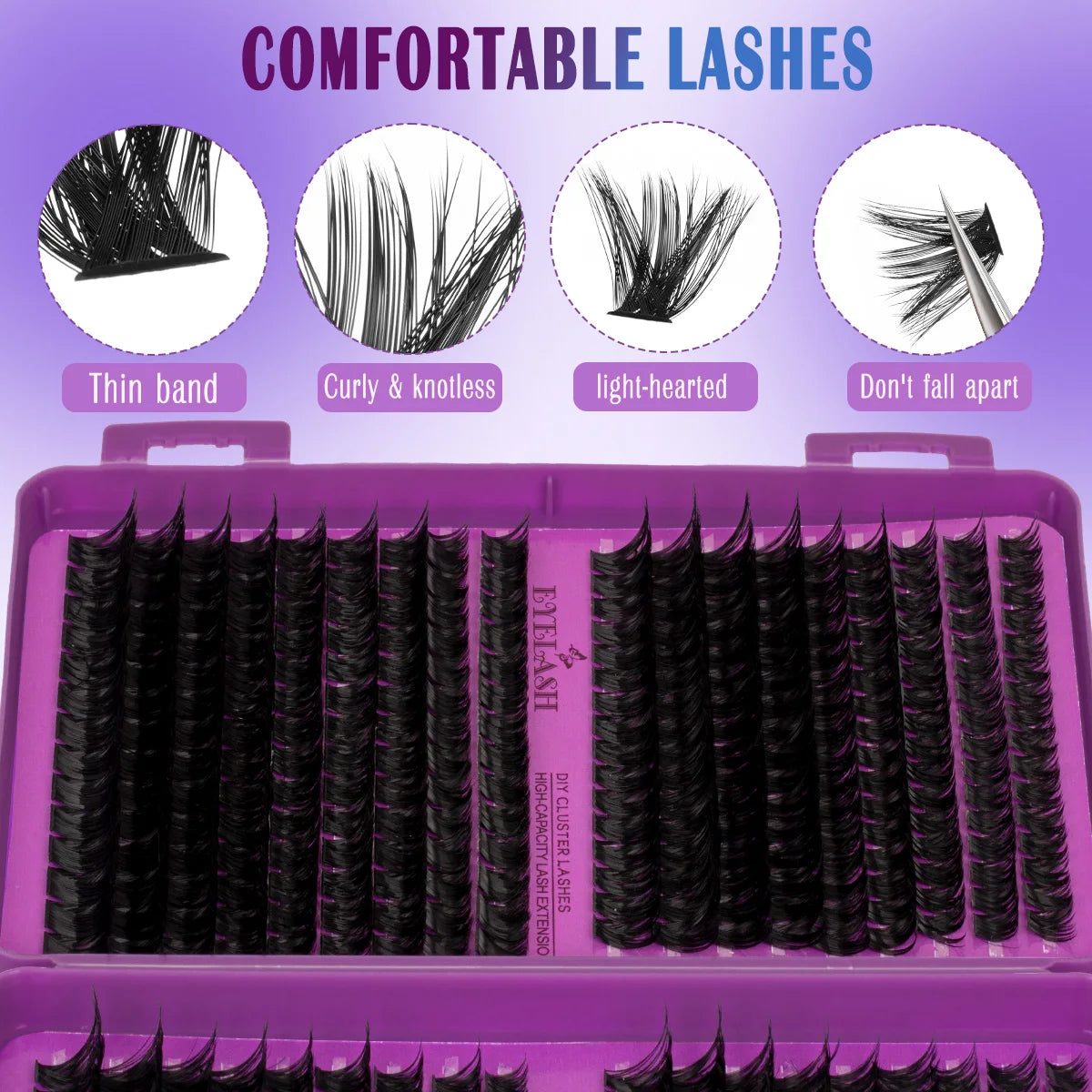 DIY D-Curl Cluster Lash Kit – Bond, Seal & Tweezers
