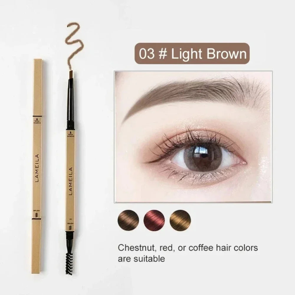 Ultra-Fine Triangle Brow Pencil with Brush – 5 Shades