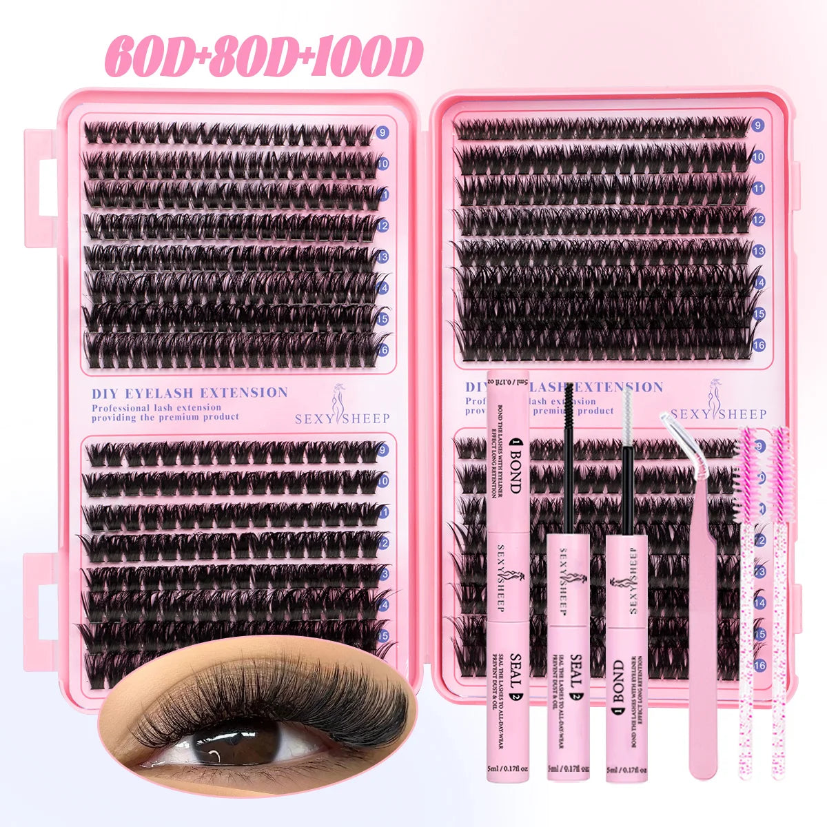 DIY Cluster Lashes – Soft 3D Faux Mink Set