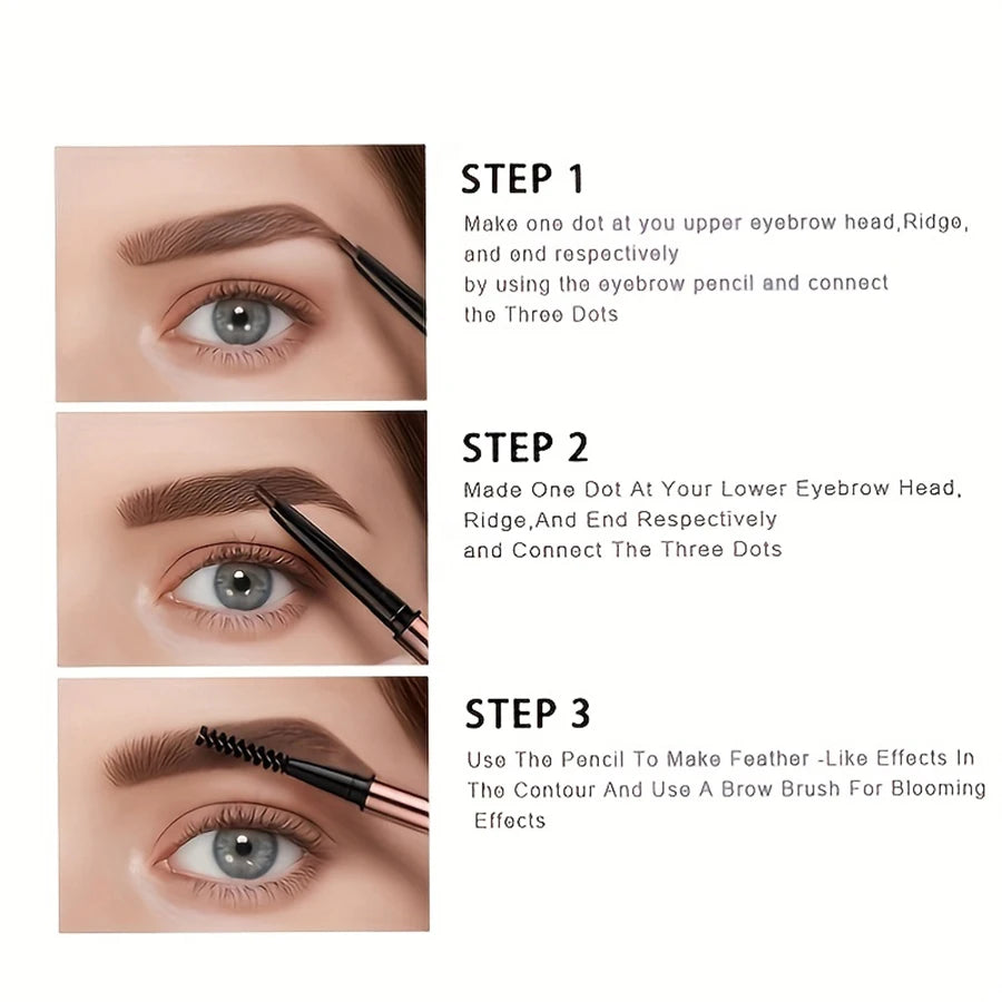 Fine-Tip Double-Ended Brow Pencil – Waterproof Wear