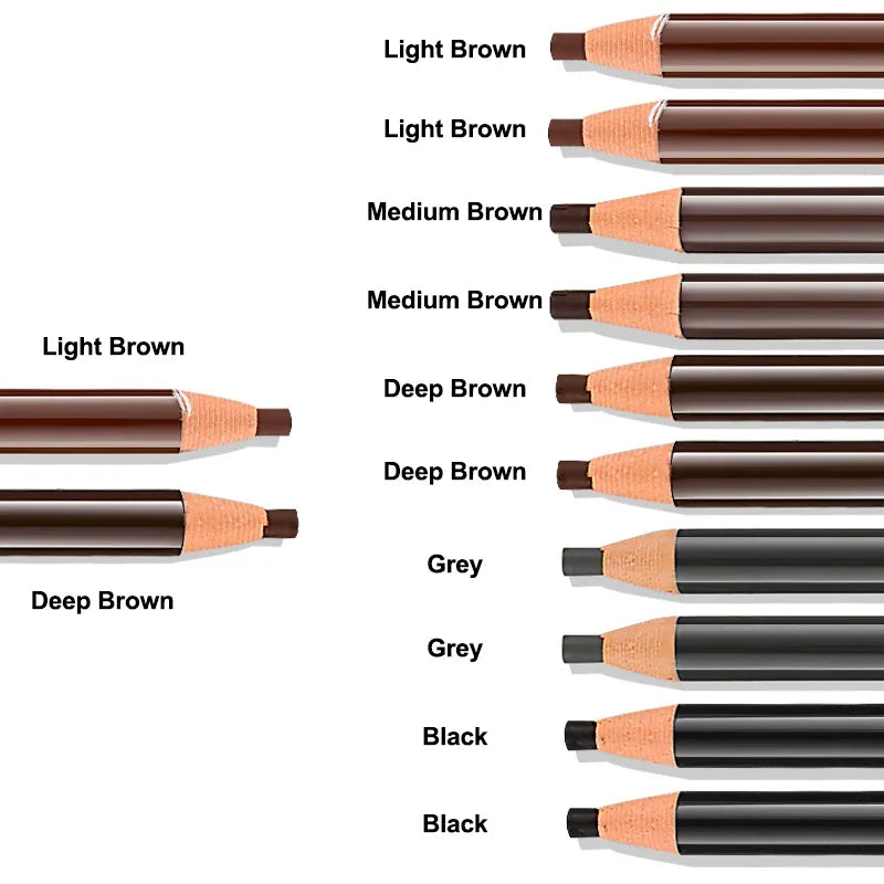 12-Piece Eyebrow Pencil Set – 5 Shade Options