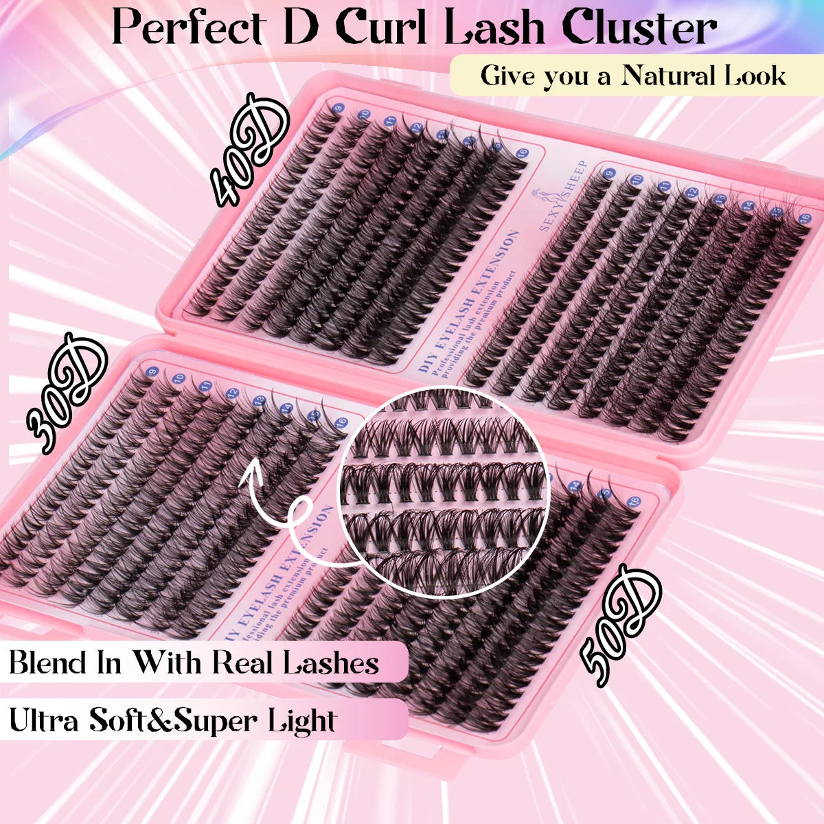 DIY Cluster Lashes – Soft 3D Faux Mink Set