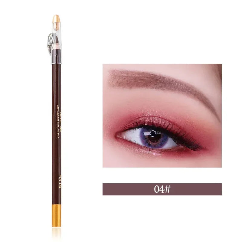 Wooden Brow Pencil with Built-In Sharpener