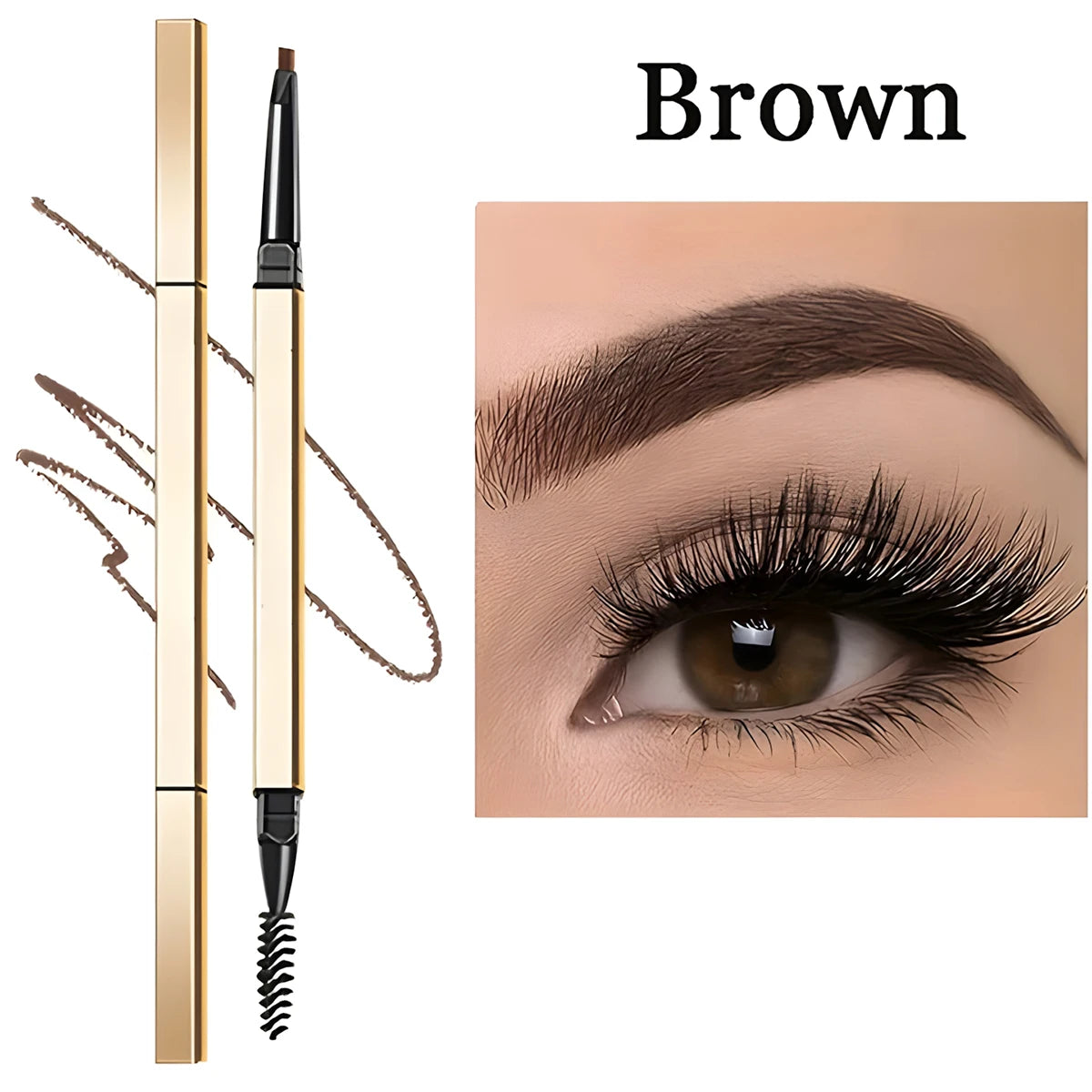 Fine-Tip Double-Ended Brow Pencil – Waterproof Wear