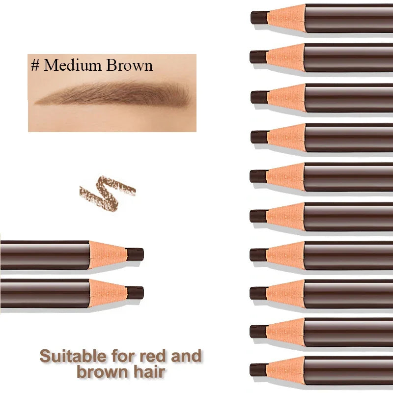 12-Piece Eyebrow Pencil Set – 5 Shade Options